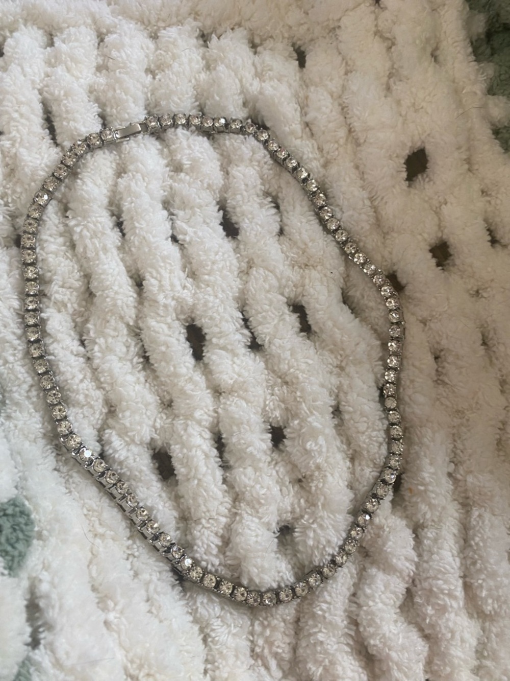 Crystal Tennis Necklace - Silver Sparkle